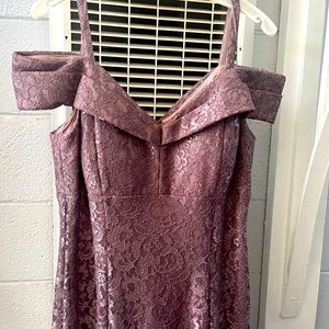 Lavender lace long length dress. Size 14.